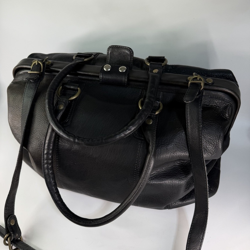 Vintage Orvis Leather Duffle Bag Weekender Crossbody Doctor Travel Carry On RARE